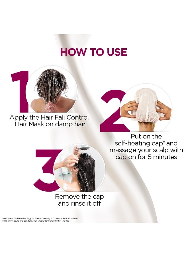 BBLUNT Hair Fall Control Heat Hair Spa Mask with Pea Protein & Caffeine for Salon-Like Hair Spa at Home - 70 g | Salon-Like Hair Spa in Just 5 Minutes* | Reduces Hair Fall & Strengthens Hair - Image 2